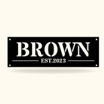 Personalised Family Last Name Metal Monogram Sign for Family Friend Housewarming Home Decoration