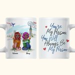 Personnalisé vous serez toujours ma personne thème de voyage tasse en céramique blanche Bestie cadeaux pour les femmes pour le bureau et la maison