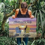 Personalised Couple Beach Holiday Vacation You and Me Poster Frameless Painting Valentine's Day Decorative Painting