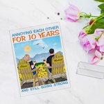 Personalised Annoying Each Other Couple on Chairs Sunflowers Acrylic Plaque Couple Gift Acrylic Decoration