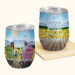 Personalised Travel Partners Couple Husband and Wife Love Wine Tumbler Anniversary with Insulation Effect