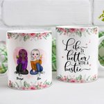 Best Friends Life is Better personnalisé avec des cadeaux d'amis de tasse en céramique blanche Besties pour le bureau et la maison