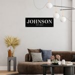 Personalised Family Last Name Metal Monogram Sign for Family Friend Housewarming Home Decoration