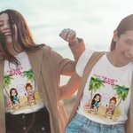 Personalized Girl Friendship You're the She to My Nanigans Beach Party T-shirt Party Basic Unisex T-Shirt
