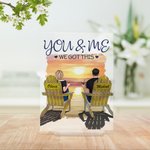 Personalisierte Seaside Sonnenuntergang Dieses Paar am Strand Stühle Design Acryl Plaque Jahrestag Geschenk Acryl Dekoration