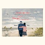 Personnalisé je t'aime pour toujours bord de mer vieux Couple affiche sans cadre peinture mur Art imprimer saint valentin anniversaire
