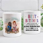 Personalized Best Bitches Keeping Each Other Sane White Ceramic Mug Friend Gifts C-type Handle