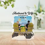 Personalised This Couple on Beach Chairs and Sunflower Design Acrylic Plaque Anniversary Gift Acrylic Decoration