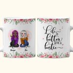 Best Friends Life is Better personnalisé avec des cadeaux d'amis de tasse en céramique blanche Besties pour le bureau et la maison