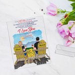 Personalised I Love You and Will Love You until I Die Summer Vacation Acrylic Plaque Anniversary Gift House Decorations