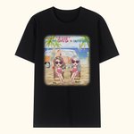 Personalized Best Besties Surfboard Car Travel Natural Beach Scenery T-shirt Party Daily Wear