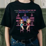 Personnalisé Drinking Life Girls Besties Meilleur ami Déclaration d'amitié T-shirt Cadeau d'anniversaire Usage quotidien