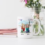 Personalized to My Bestie I Love You Travel Theme White Ceramic Mug Friendship Gifts for Office and Home