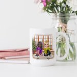 Personalised Besties Sister Best Friends Friendship Celebration White Ceramic Mug Dishwasher and Microwave Safe