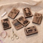 Personalisierte Magnetische Nadelbox aus Holz Sticknadel Aufbewahrungsbox Handarbeit Nähzubehör für Bastler Handwerk-Liebhaber