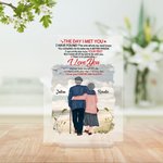 Plaque acrylique personnalisée I Love You Forever and Always Beach Seaside Holiday Plaque Time Commemoration Desk Ornament