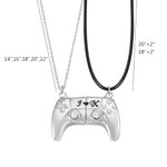Gepersonaliseerde Gamepad Magnetische Hanger Halsketting met Gegraveerde Initialen Valentijnsdag Cadeau voor Game Koppel