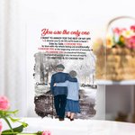 Personalized I Choose You Old Couple A Walk in the Snow Woods Acrylic Plaque Valentine's Day Gift House Decorations
