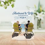 Personalised Travel Couple on Chairs Acrylic Plaque Couple Gift Acrylic Decoration