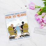 Plaque Acrylique Personnalisée Couple sur Chaises Plaque Anniversaire Cadeau de Bureau Ornement