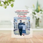Plaque acrylique personnalisée I Love You Forever and Always Winter Sonata Snow Day Milestone Acrylic Decoration