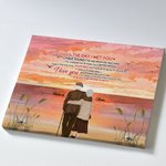 Personalized The Day I Met You Sunset Old Couple on Beach  Poster Frameless Painting Couple Gift Home Decoration