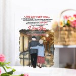 Déclaration d'amour personnalisée I Love You Forever and Always Gorgeous Night Scene of the City Acrylic Plaque Birthday Gift House Decorations