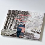 Personalized I Choose You Old Couple A Walk in the Snow Woods Poster Frameless Painting Couple Gift Wall Art Print