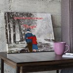 Personalisierte Liebeserklärung Lyrische Poesie I Love You Old Couple Walking in the Snow Poster Rahmenloses Gemälde Jubiläumsgeschenk Dekoratives Gem