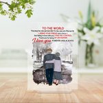 Plaque commémorative en acrylique Personnalisé I Love You Love Poem Winter Scenery World of Ice and Snow Memorial Gift Desk Ornament