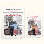 Citations d'amour personnalisées Je t'ai eu et tu m'as eu Scène de neige Plaque acrylique Cadeau commémoratif Décoration acrylique