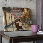 Personalised The Day I Met You Old Couple Back Autumn City Night Poster Frameless Painting Couple Gift Wall Decor