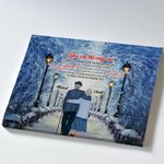 Personalized Old Couple Walking on a Snowy Day Romantic Scene Poster Frameless Painting Valentine's Day Gift Home Decoration