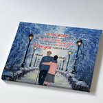 Personalized World of Ice and Snow Old Couple Back Poster Frameless Painting Couple Gift Wall Decor