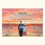 Personnalisé je t'aime pour toujours et toujours vieux Couple plage coucher de soleil affiche sans cadre peinture anniversaire cadeau mur Art Prin