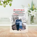 Personalized I Choose You Old Couple A Walk in the Snow Woods Acrylic Plaque Valentine's Day Gift House Decorations