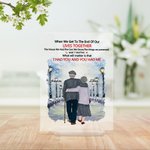 Plaque Acrylique Personnalisée Je t'avais et tu m'avais Promenade dans la rue par temps de neige Scène Romantique Cadeau d'Anniversaire Décoration de Maison