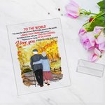 Plaque acrylique personnalisée Inextricable Love Old Couple Forever And Always Anniversary Desk Ornament