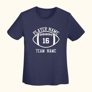 Personalisierte Rugby-Fußball-Shirt mit Team und Spieler Name Spieler Nummer für Spieltag Rugby-Fußball-Fans Fußball Mom Shirt