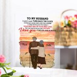 Personalised To My Husband To My Wife Love Declaration Sunset Nature Scenery Beach Acrylic Plaque Time Commemoration Acrylic Decoration
