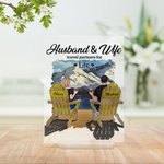 Personalized Travel Partners for Life Couple on Chairs Holiday Vacation Acrylic Plaque Anniversary Gift Acrylic Decoration