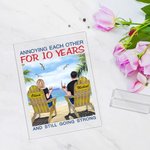Personalized Annoying Each Other for Years Couple on Chairs Acrylic Plaque Anniversary Gift Desk Ornament