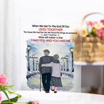 Plaque Acrylique Personnalisée Je t'avais et tu m'avais Promenade dans la rue par temps de neige Scène Romantique Cadeau d'Anniversaire Décoration de Maison
