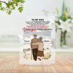 Personalized Love You Longer Old Couple Seaside Walk Acrylic Plaque Anniversary Gift House Decorations