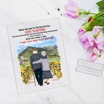 Personalised Leisurely Old Couple Sunflower Love Story Acrylic Plaque Anniversary Acrylic Decoration
