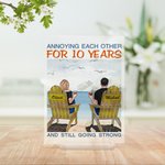 Plaque Acrylique Personnalisée Couple sur Chaises Plaque Anniversaire Cadeau de Bureau Ornement
