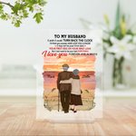 Personalised To My Husband To My Wife Love Declaration Sunset Nature Scenery Beach Acrylic Plaque Time Commemoration Acrylic Decoration