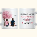 Personnalisé Mari et Femme Sweet Love Celebration Couple Tasse en céramique blanche Couple Cadeau pour le bureau et la maison