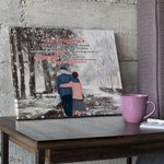 Personalized I Choose You Old Couple A Walk in the Snow Woods Poster Frameless Painting Couple Gift Wall Art Print