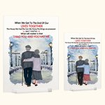 Plaque Acrylique Personnalisée Je t'avais et tu m'avais Promenade dans la rue par temps de neige Scène Romantique Cadeau d'Anniversaire Décoration de Maison